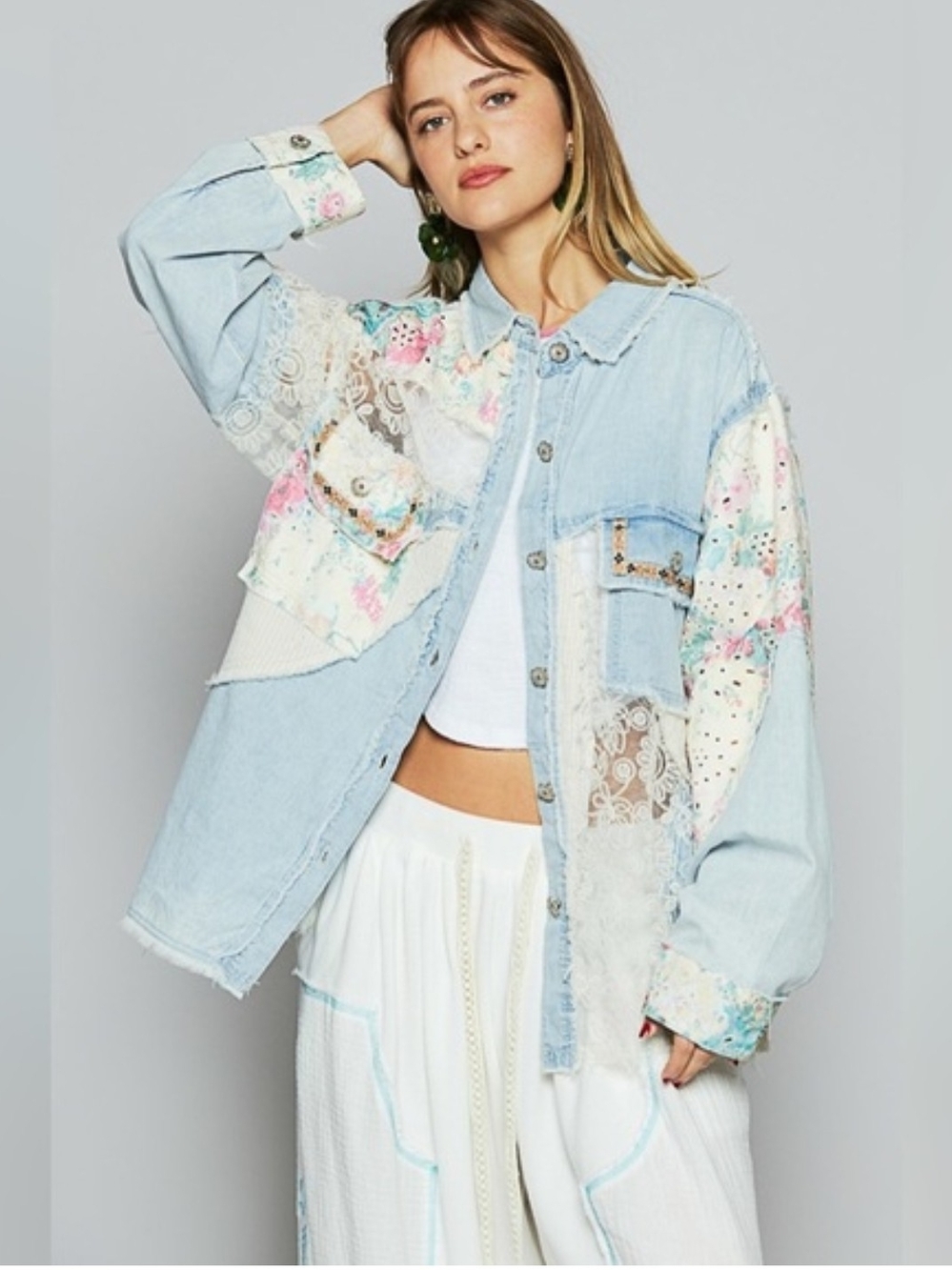 POL CANYON WASH LIGHT DENIM JACKET